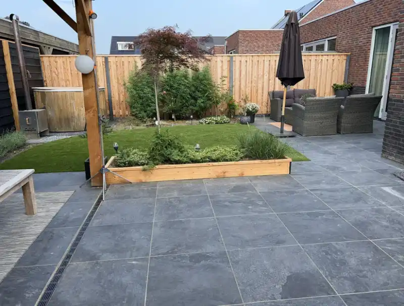 GeoCeramica 60x60 tegels nieuwbouwtuin Velddriel